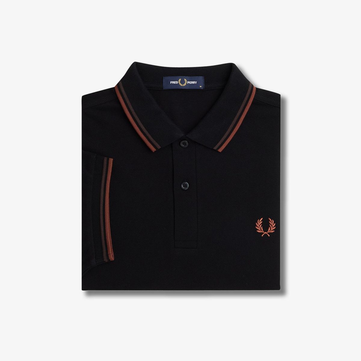 프레드페리(FRED PERRY) [M3600] 트윈 팁 프레드페리 셔츠 - 블랙/캐링턴로드브릭/위스키브라운 AFPM2433600-W68