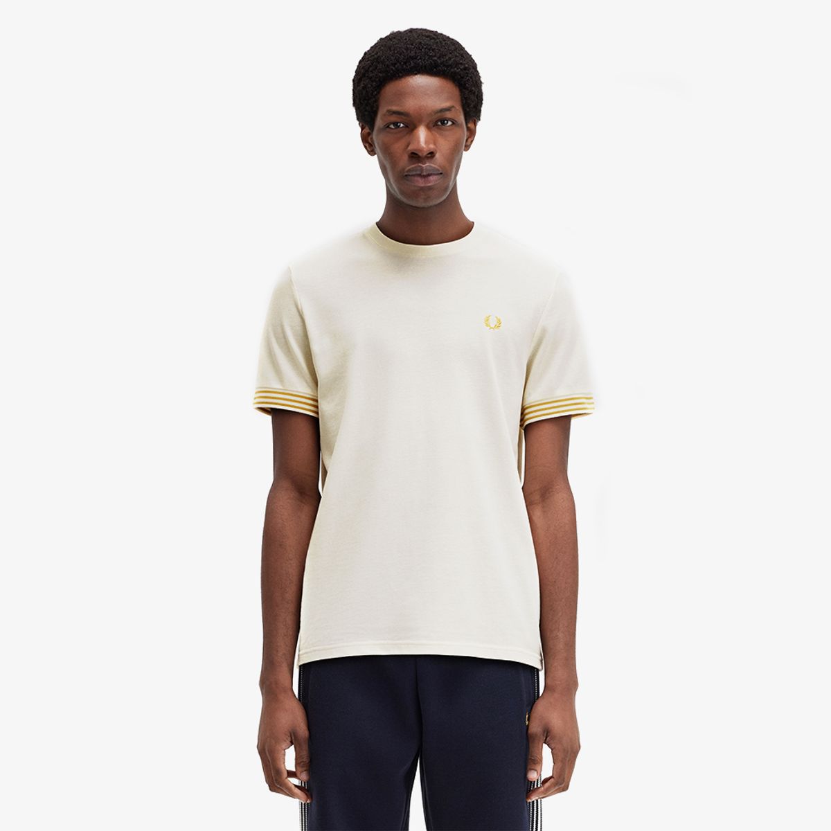 프레드페리(FRED PERRY) [Sharp] 스트라이프 커프 티셔츠 (R96) AFPM2437707-R96