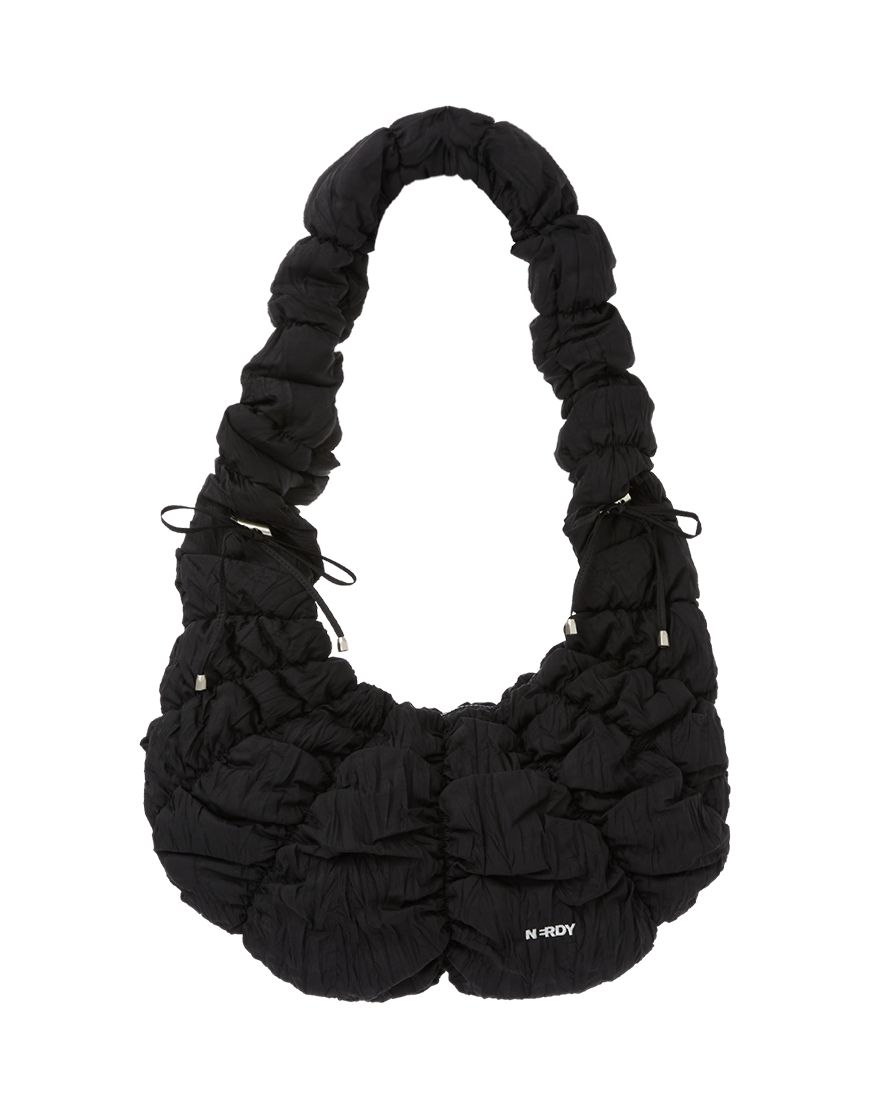 [ NERDY ]★韓国人気★CURLY FUR TWO-WAY HOBO BAG MUSINSA | NERDY Pleated Ribbon Two Way Hobo Bag Black