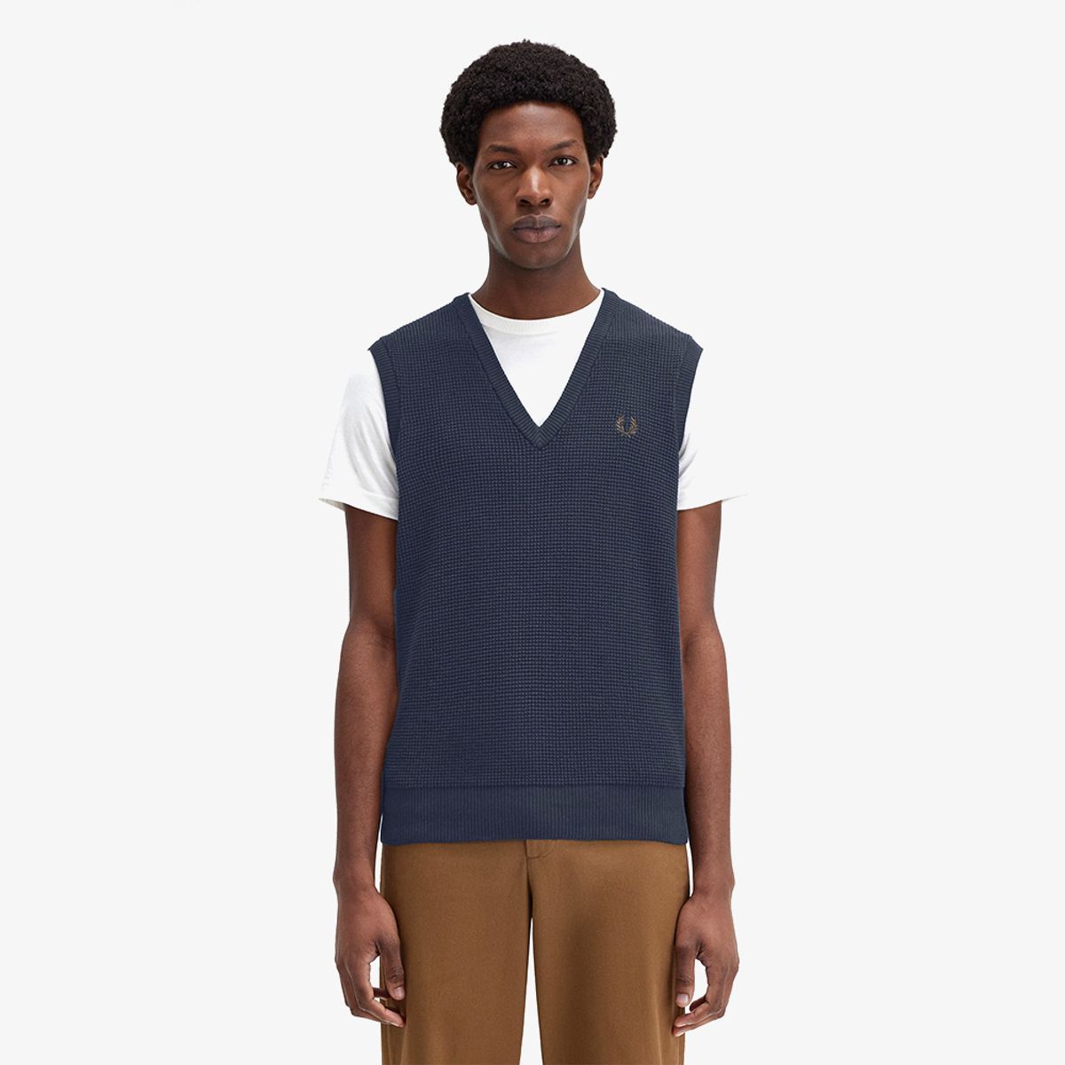 프레드페리(FRED PERRY) [Sharp] 와플 스티치 베스트 (608) AFPM2438556-608