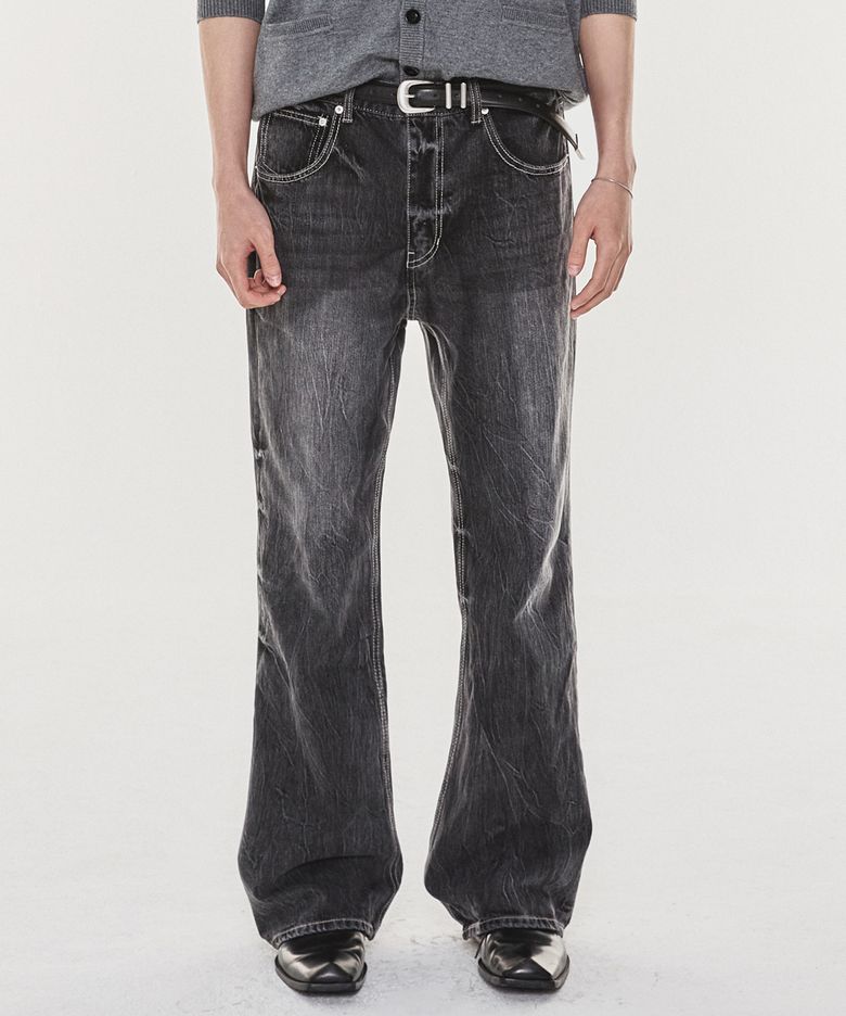 ELECTRICAL BOOT CUT JEANS (BLACK)