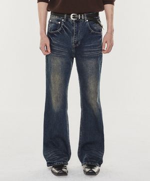 DARK EYE BOOT CUT JEANS (INDIGO)