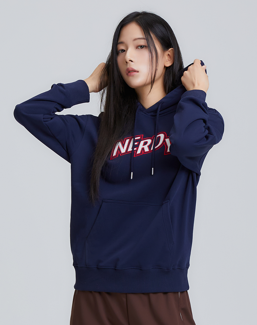 さらに100円引き◆NERDY◆ZIGZAG LOGO PULLOVER HOODIE MUSINSA | NERDY Zigzag Logo Pullover Hoodie (Black/Navy/Brown)