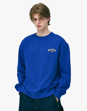 부클 미니 아치 로고 스웻셔츠 (블루/베이지/브라운/멜란지그레이)