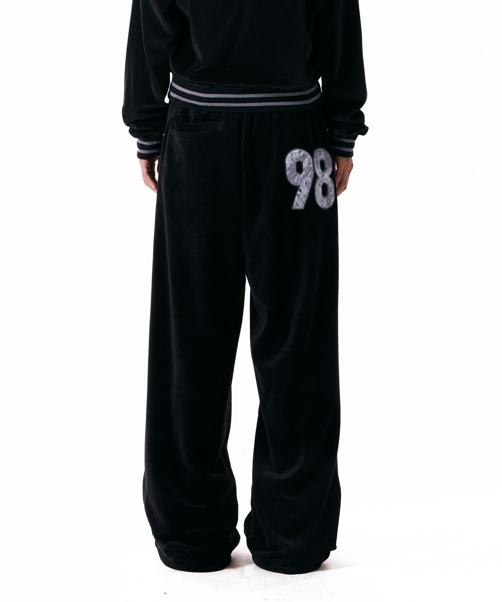 ★AAKAM★ 98 Patch Velour Pants Blue AK24PT33BL MUSINSA | AAKAM 98 Patch Velour Pants (Blue)