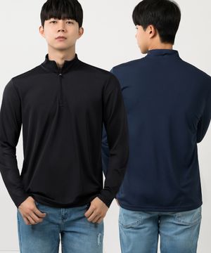 [2PACK] 기능성 집업 긴팔 티셔츠 AR-205 (2컬러)