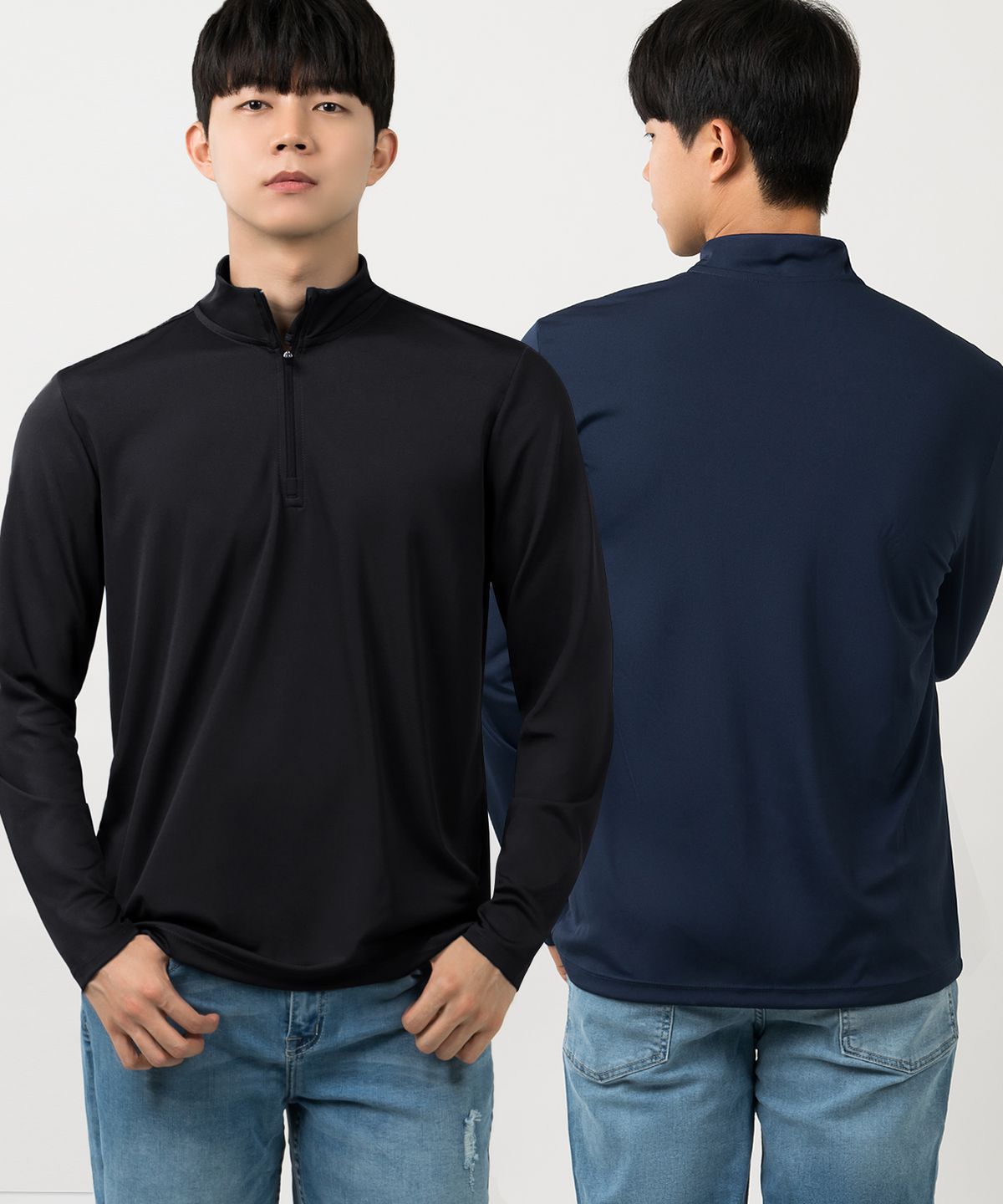 아르메데스(ARMEDES) [2PACK] 기능성 집업 긴팔 티셔츠 AR-205 (2컬러)