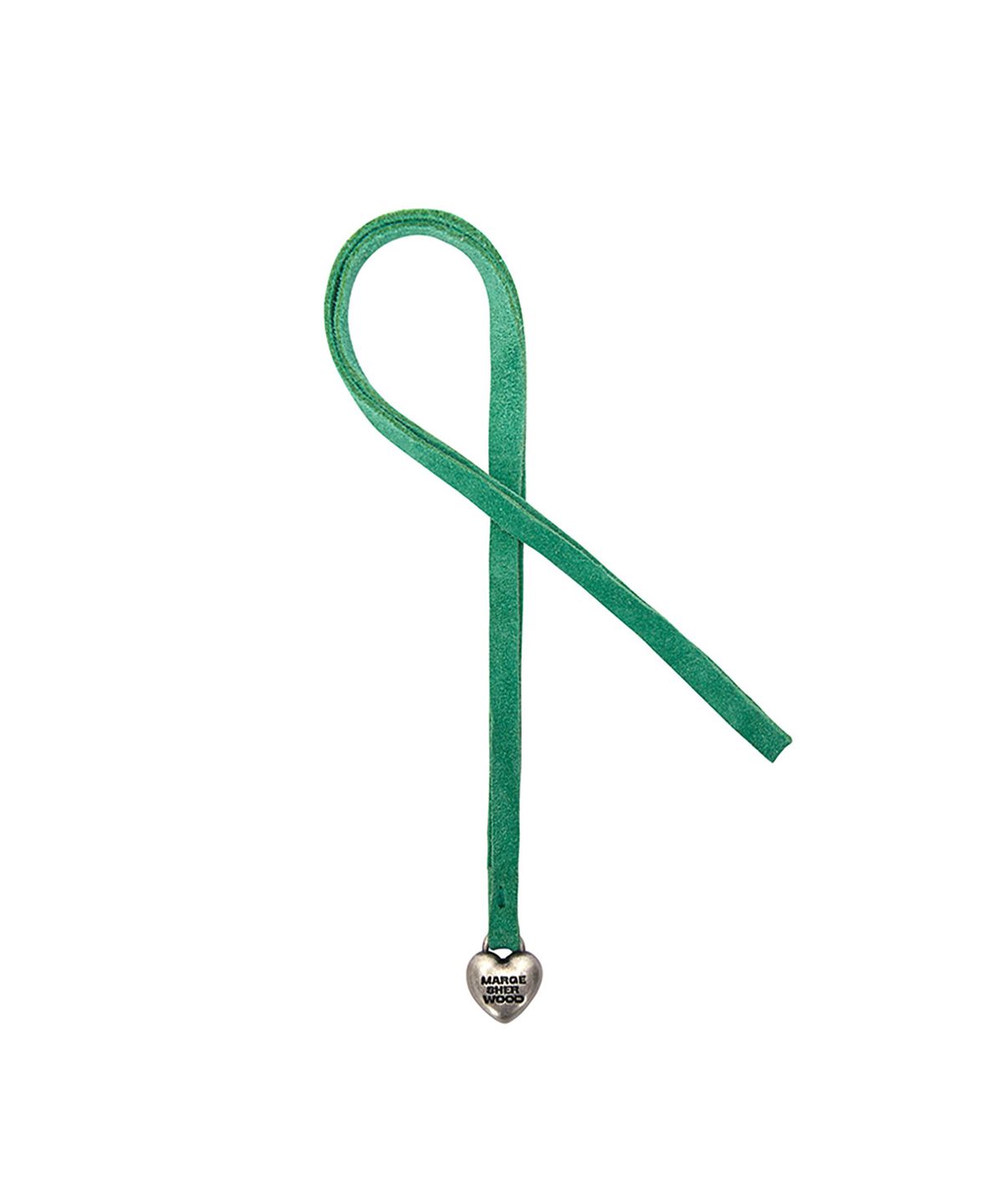 마지셔우드(MARGESHERWOOD) HEART CHARM_winter green suede