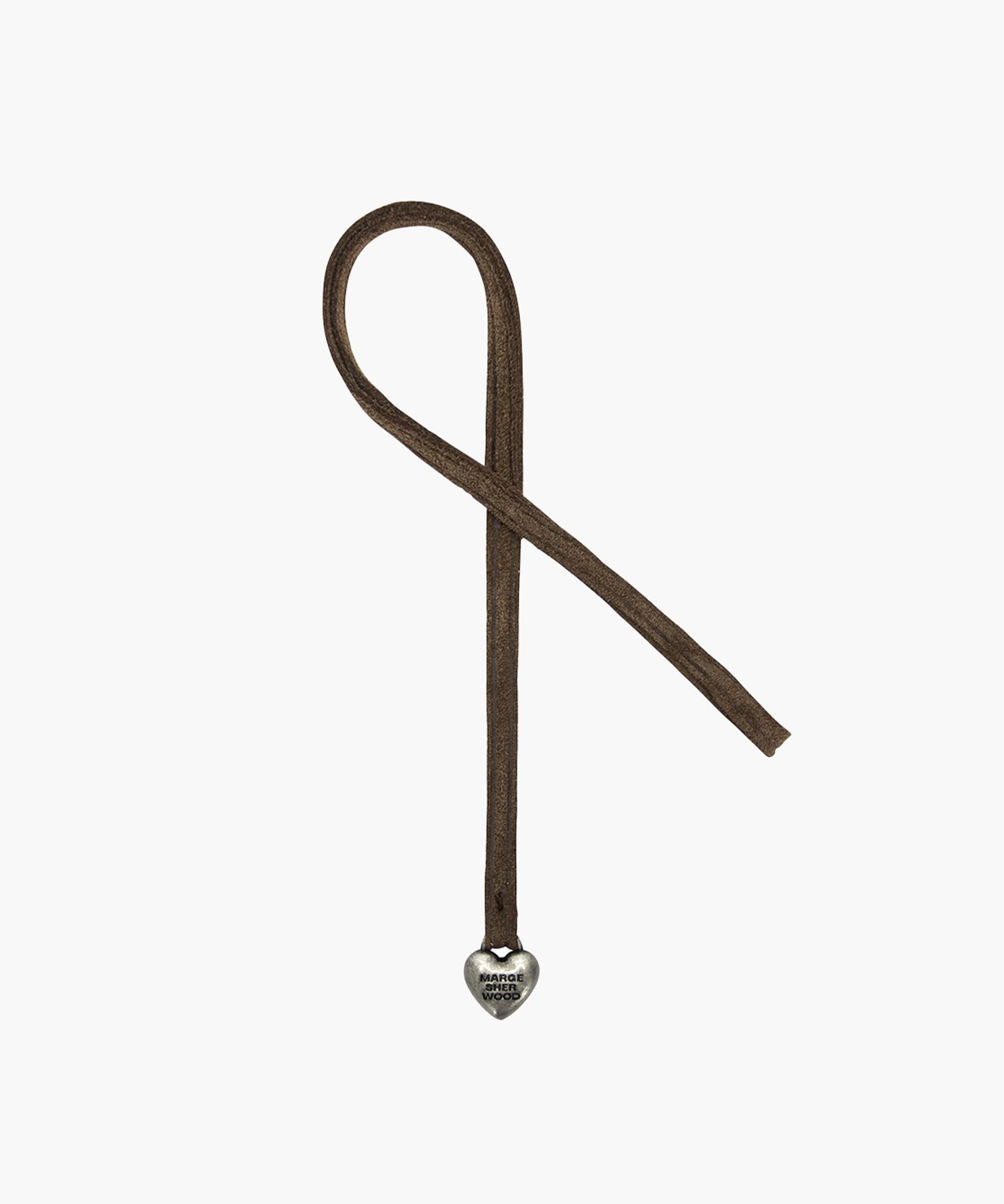ファッション雑貨・小物その他 [Margesherwood] / HEART CHARM / choco brown suede MUSINSA | MARGESHERWOOD HEART CHARM_choco brown suede
