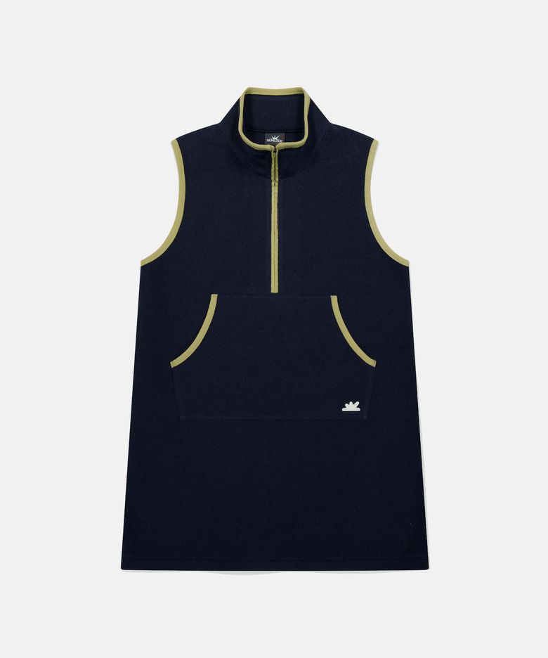 Polartec® Fleece Half ZIp Dress Navy