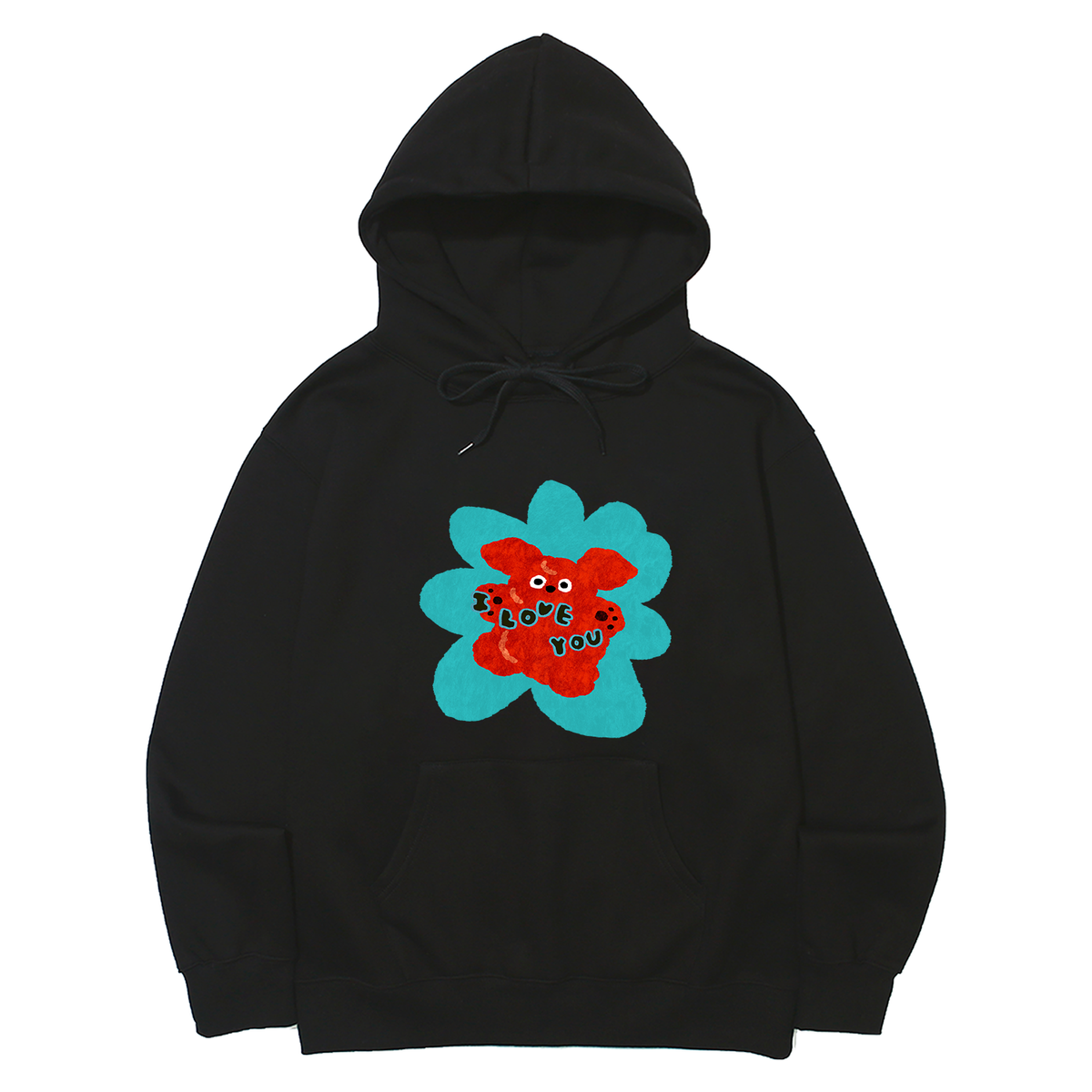 어썸어스(AWESOMEUS) PUPPY ON THE MINT FLOWER HOODIE_3 COLOR