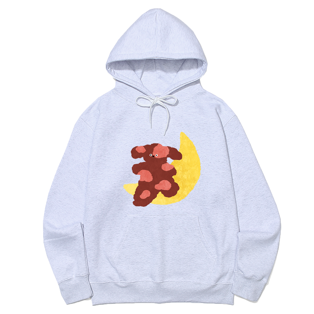 어썸어스(AWESOMEUS) BROWN DOG SIT MOON HOODIE_3 COLOR