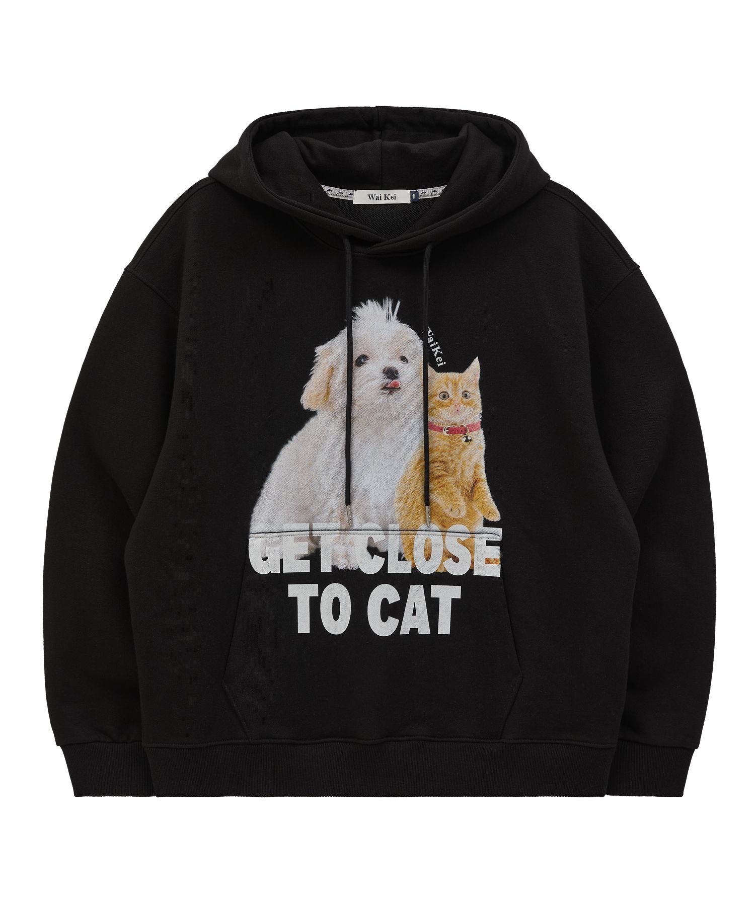 【Wai Kei】 Maltese and cheesecat sweatshirt /追跡付 MUSINSA | WAI KEI Maltese and Cheesecat Hoodie Black