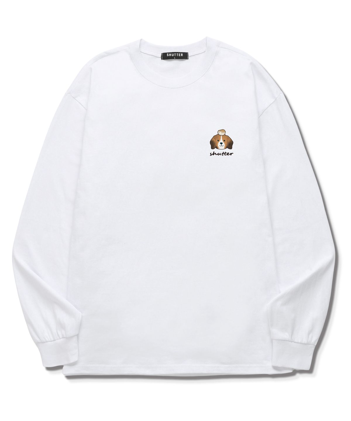 셔터(SHUTTER) Puppy hamster 롱슬리브 (SLS013) 화이트