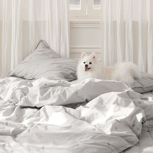 헤스티지 2COLOR 고밀도 60수 바이오워싱 자수 차렵이불