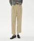 [ALL-SEASON] PINTUCK COTTON STRAIGHT PANTS_BEIGE