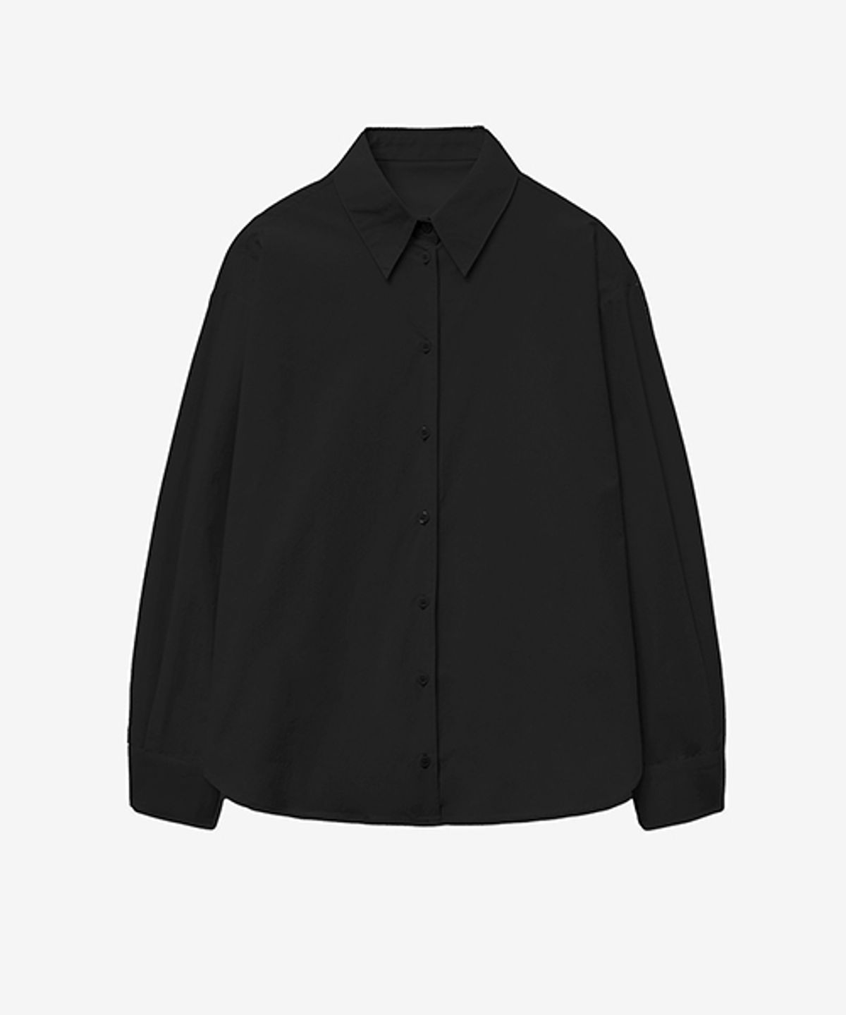 레이디 볼륨(LADY VOLUME) STANDARD LINE BASIC SHIRT_BLACK
