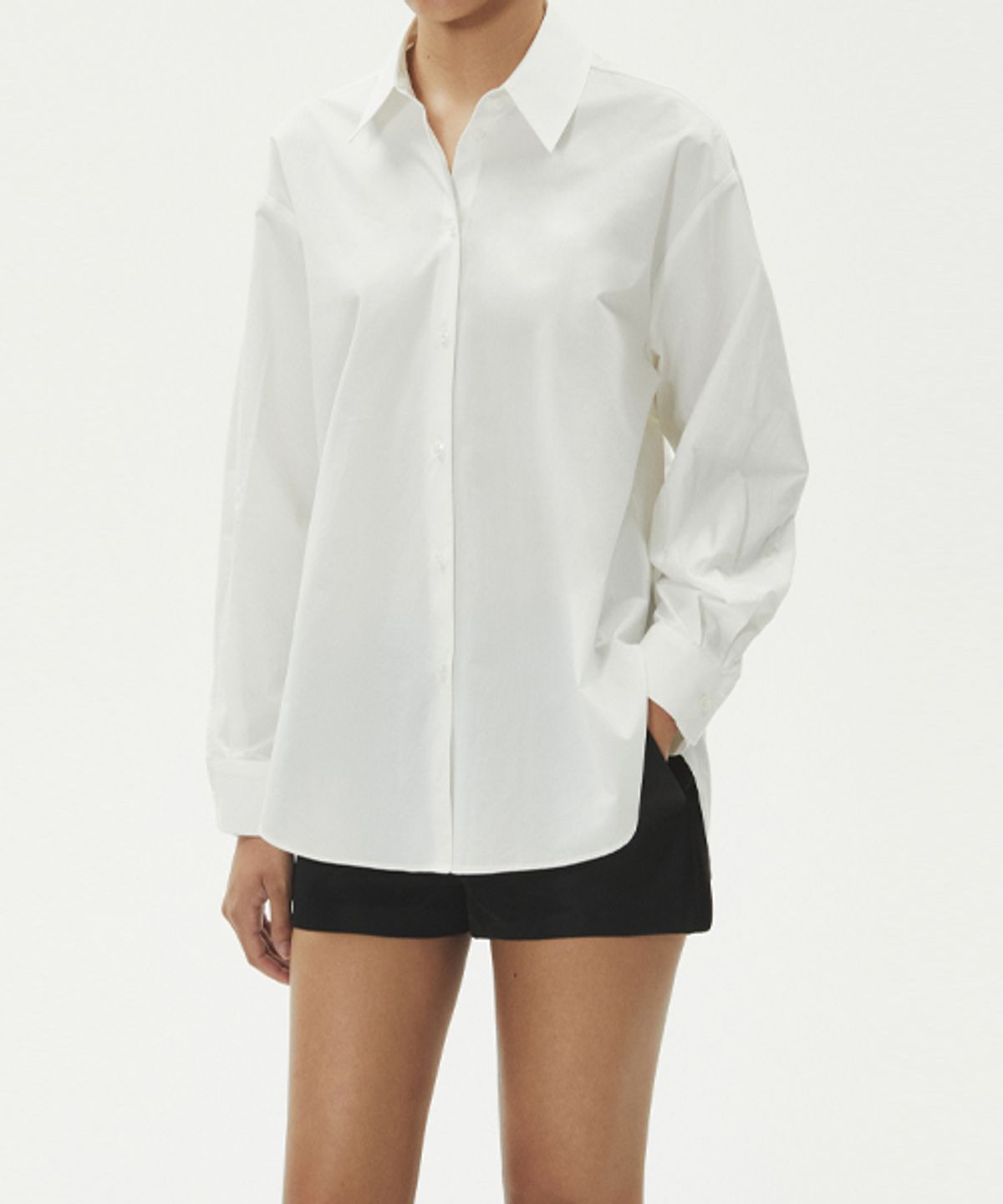 레이디 볼륨(LADY VOLUME) STANDARD LINE BASIC SHIRT_IVORY