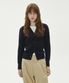 CABLE POINT BUTTON KNIT CARDIGAN_NAVY
