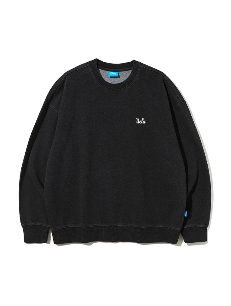 UCLA 데님라이크 오버핏 맨투맨[BLACK](UA8LT8B)
