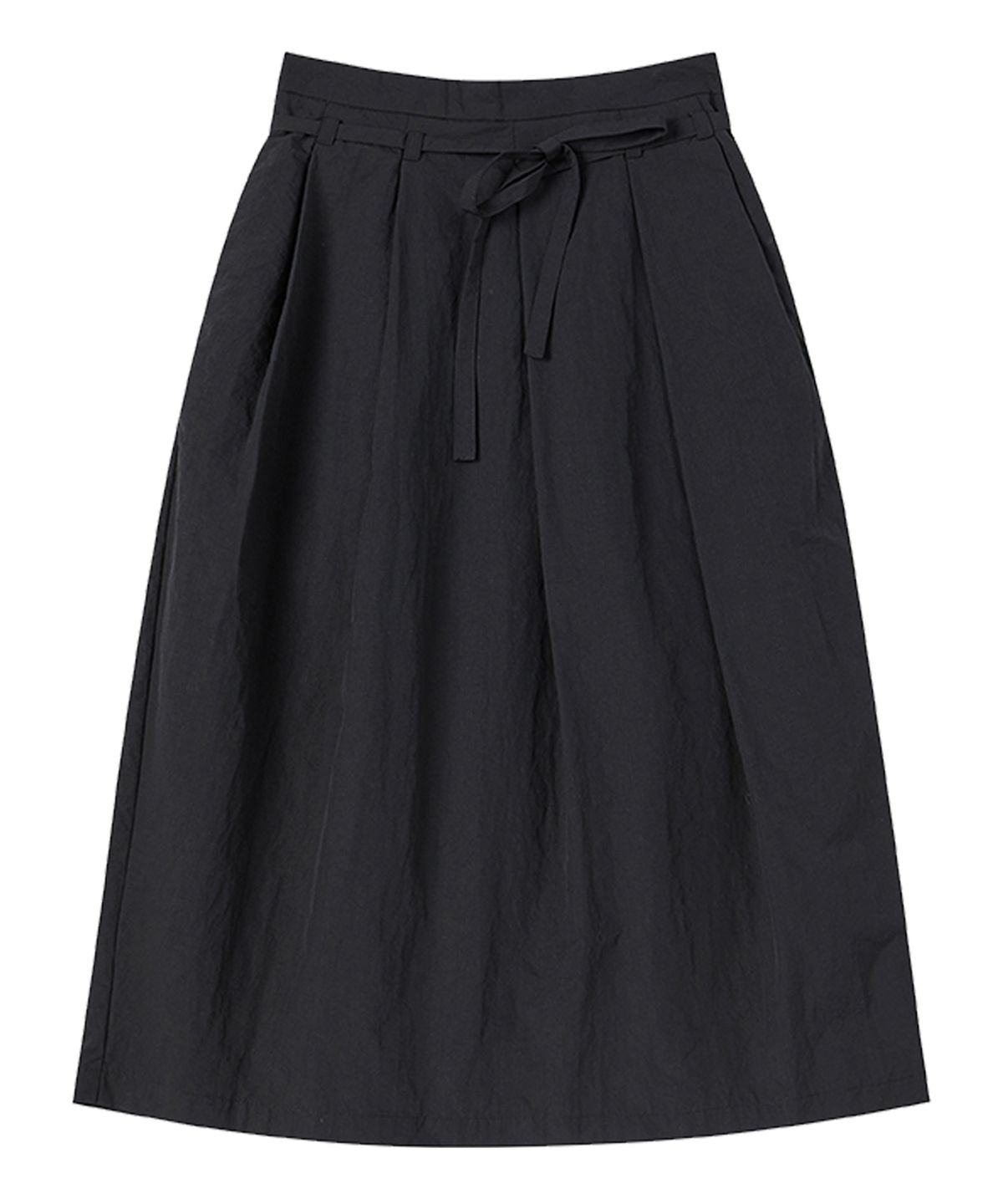 꼬모니노즈(COMONINOZ) W BALLOON PLEATS SKIRT [BLACK]