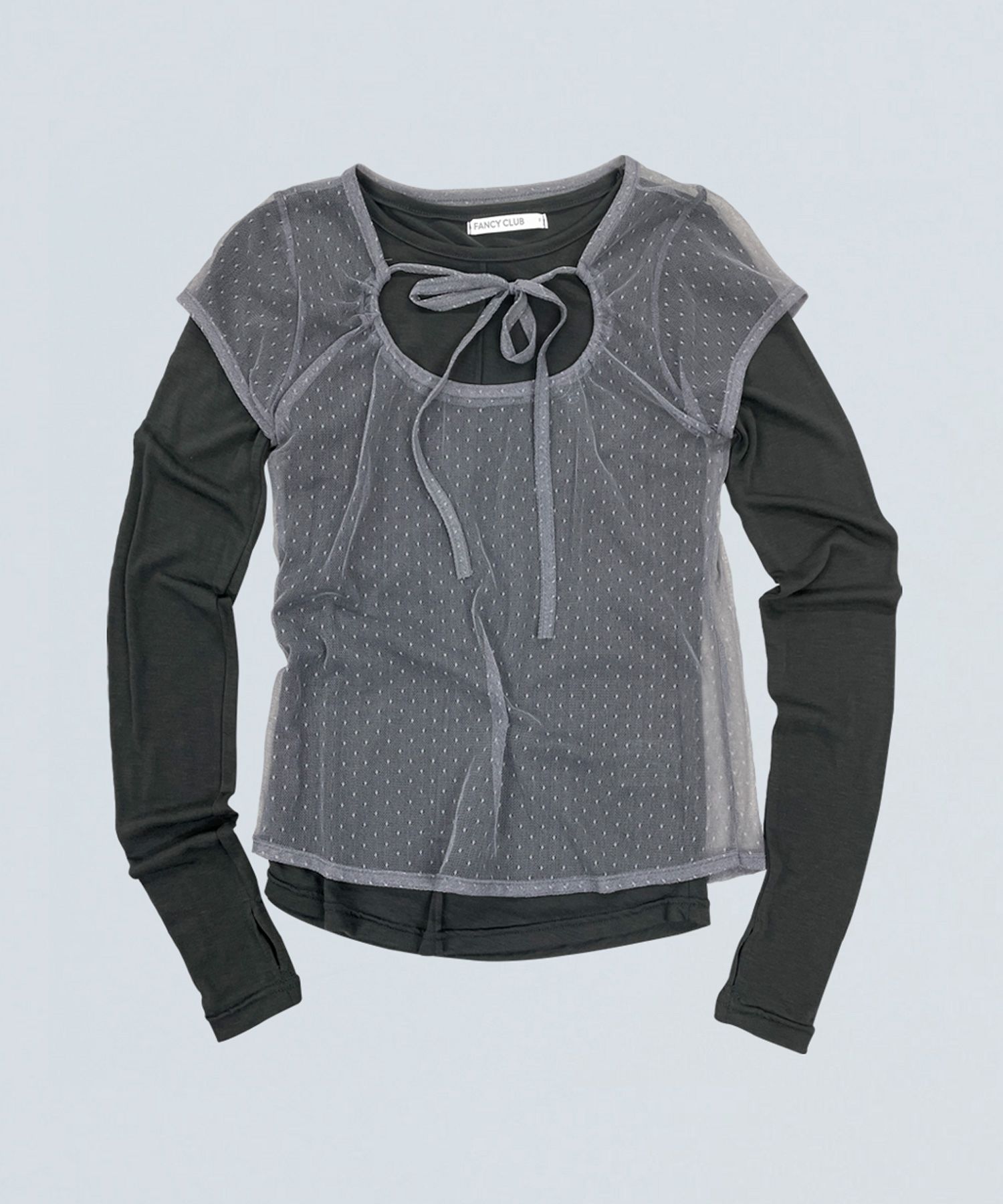 Tシャツ・カットソー FANCY CLUB 3-WAY DOT LAYERED LONG SLEEVE 5BMM206 FANCY CLUB 3-WAY DOT LAYERED LONG SLEEVE 5BMM206 (FANCY CLUB