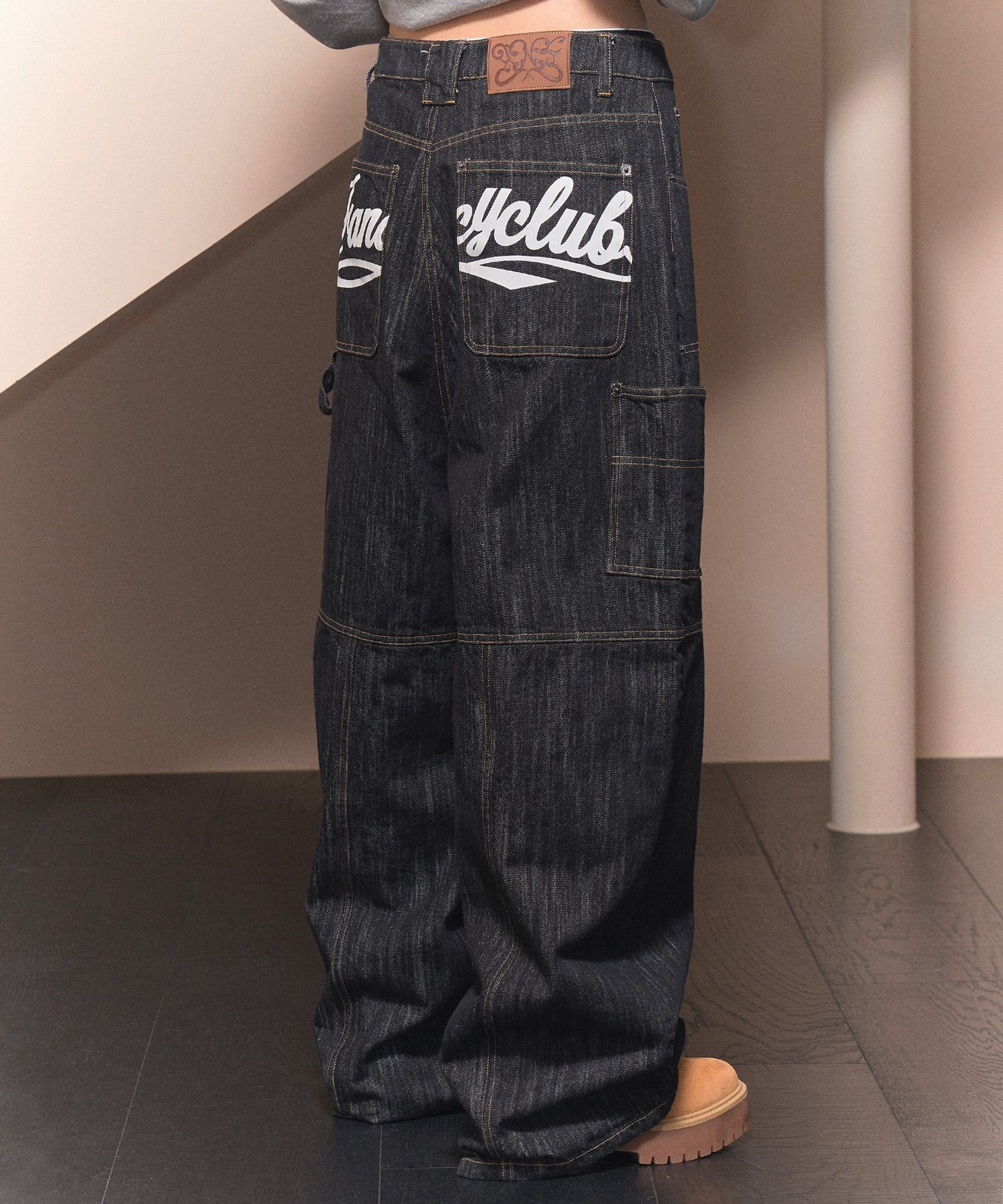 FANCY CLUB ■ CAFENDER LETTERING DENIM PANTS MUSINSA | FANCY CLUB CAFENDER LETTERING DENIM PANTS (BLACK)_