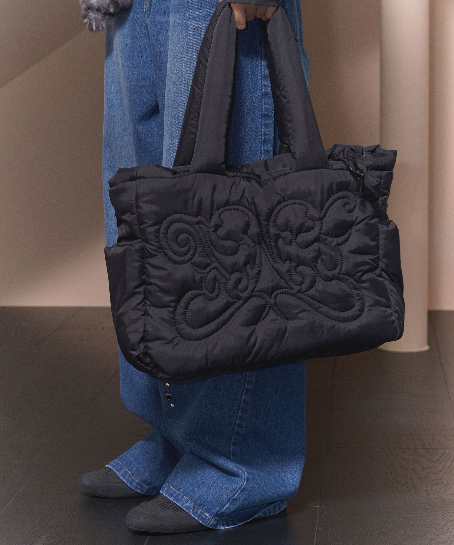 ★FANCY CLUB★CUDDLE PADDED SHOULDER BAG 3COLOR MUSINSA | FANCY CLUB Cuddle padded shoulder bag (BLACK)_F24ZE913