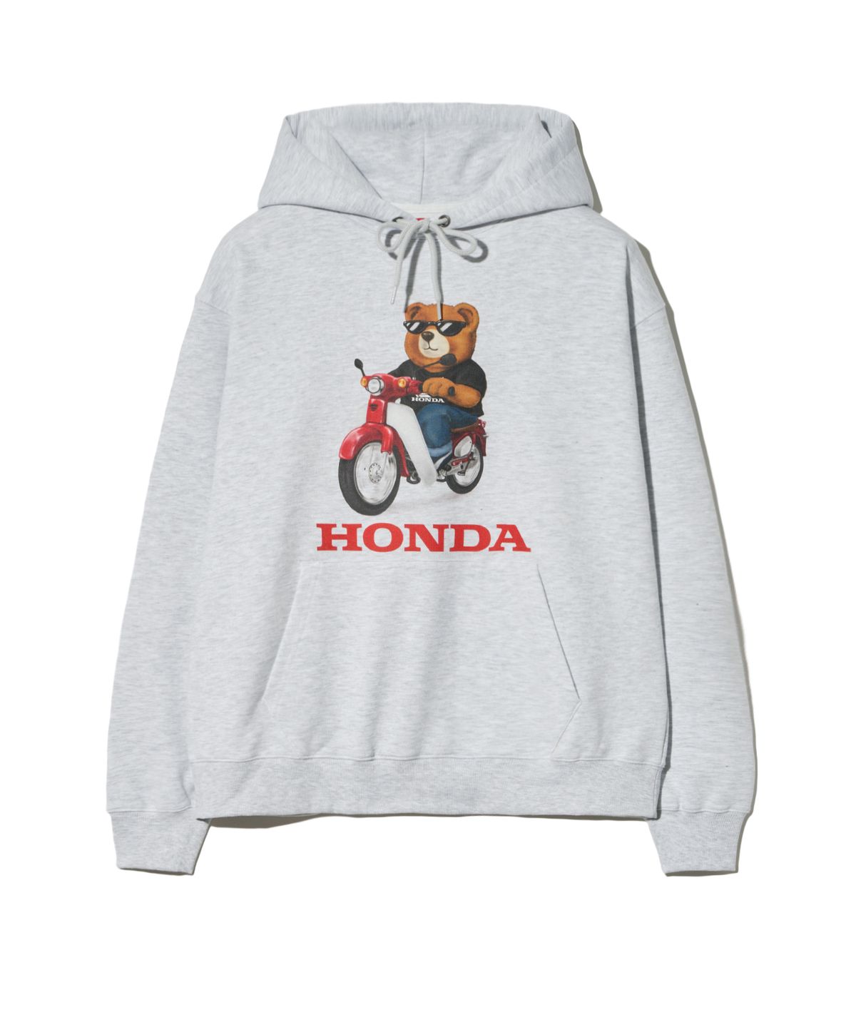 핍스 모터사이클(PHYPS MOTORCYCLE) Honda Bear Hoodie Light Gray