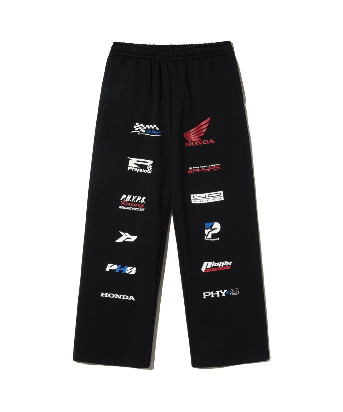 핍스 모터사이클(PHYPS MOTORCYCLE) Logo Artwork Sweat Pants Black