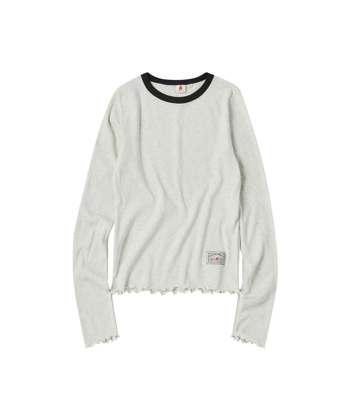 꼬모니노즈(COMONINOZ) W LAYERED T-SHIRT [WHITE]