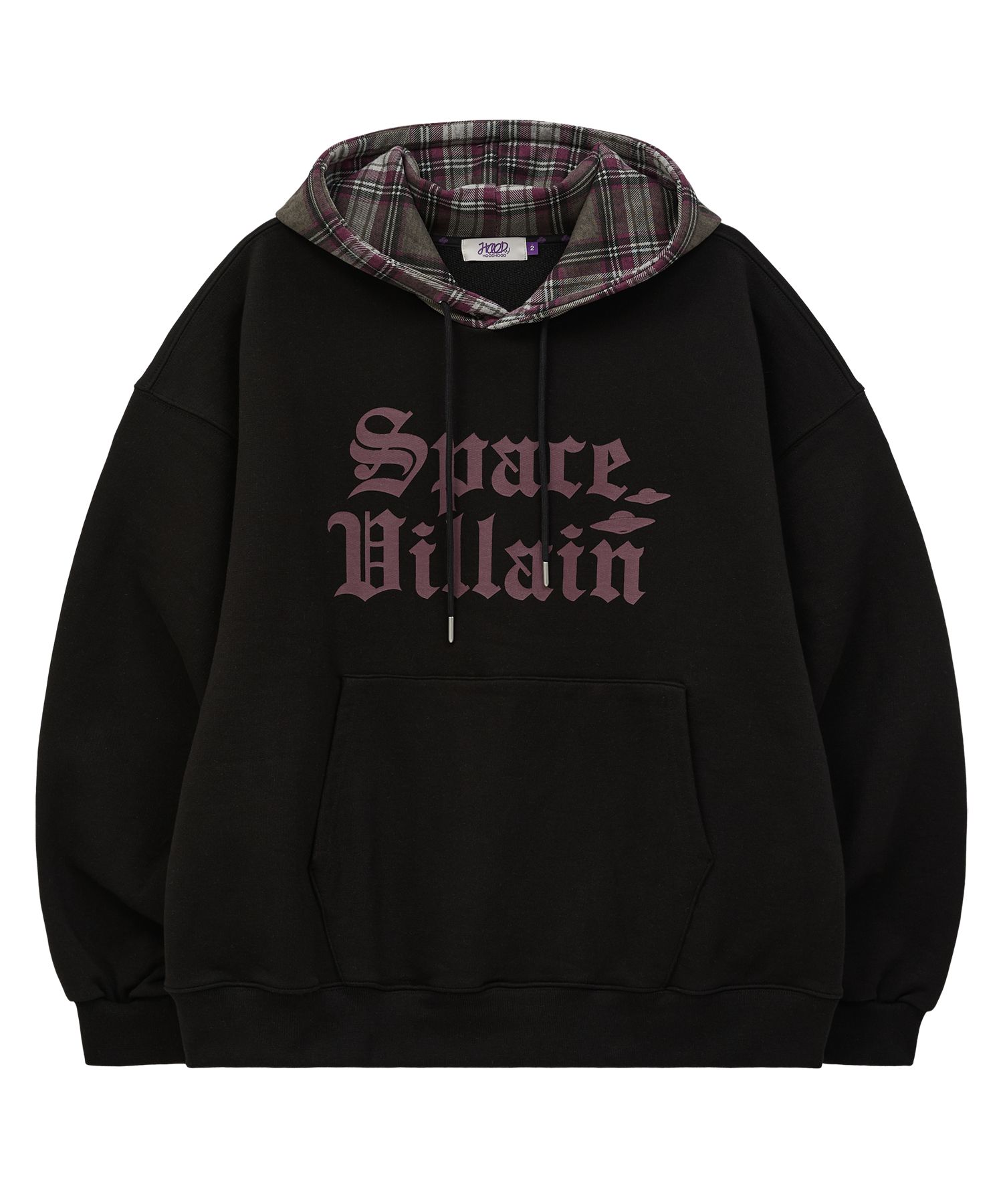 ★HOODHOOD★ Space Villain Check Hood Black MUSINSA | HOODHOOD Space Villain Check Hood Black