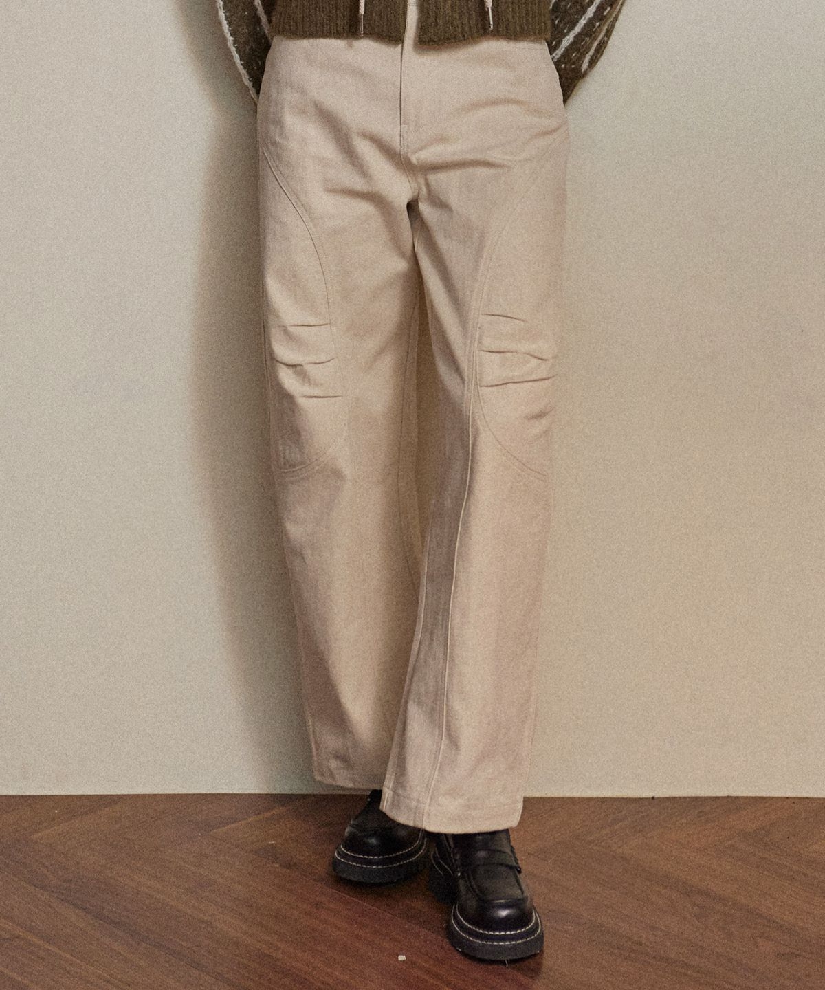꼬모니노즈(COMONINOZ) PARACHUTE BALLOON PANTS [IVORY]