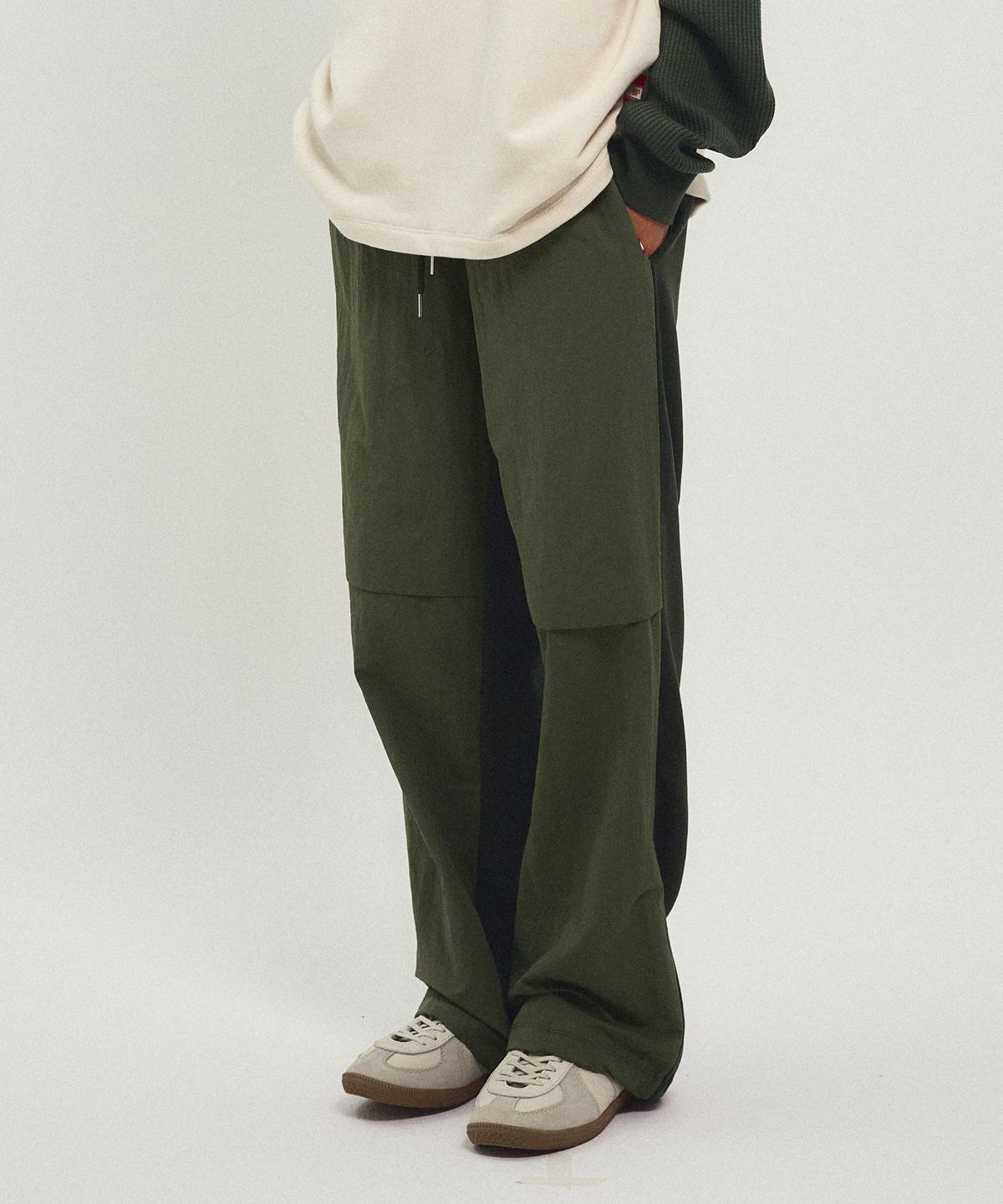 미나수(MENASOO) Back to Back Cotton Wide Pants_Khaki