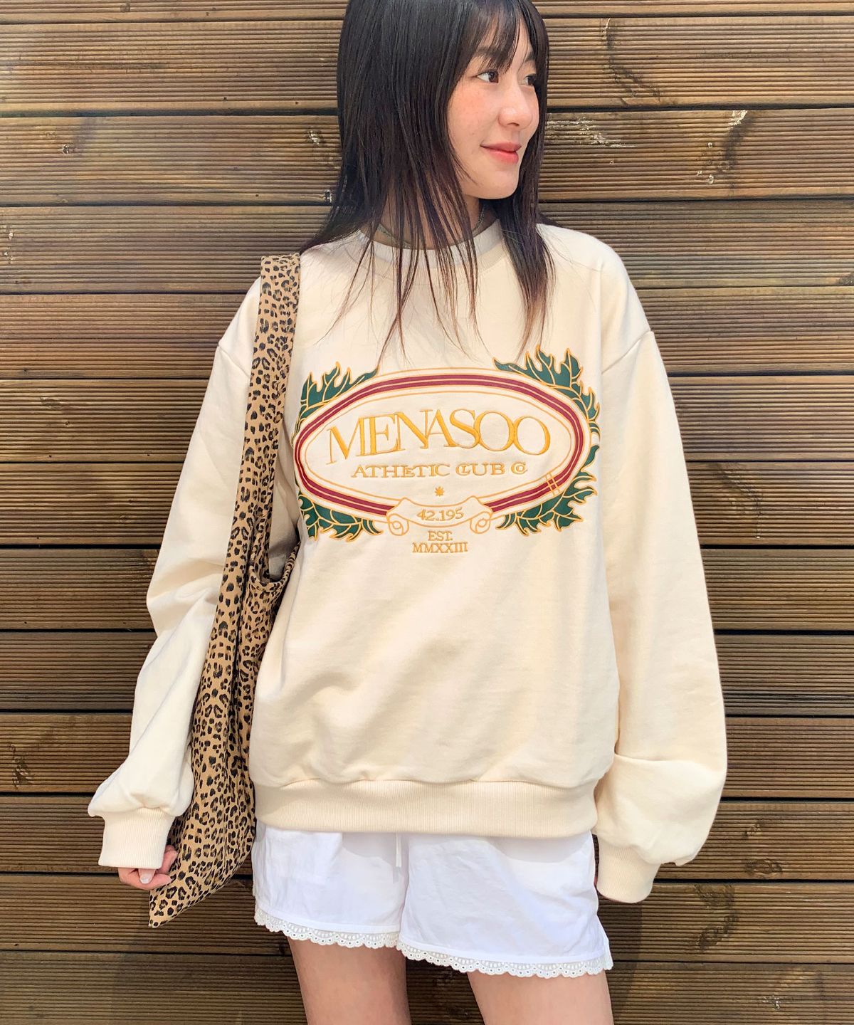 미나수(MENASOO) Heritage Cotton Sweatshirt_Cream