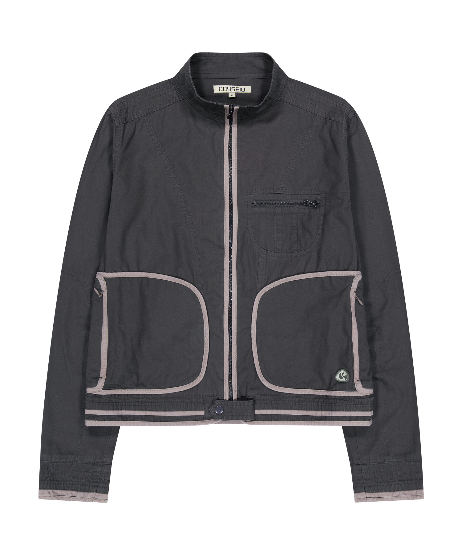 新製品情報も満載 COYSEIO | MUSINSA BINDING GREY PURPLE JACKET COTTON ジャケット・アウター