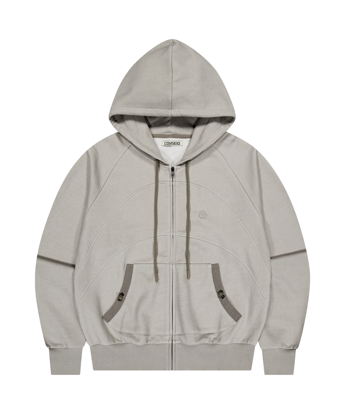 코이세이오 038(COYSEIO 038) STRING POCKET HOOD ZIP-UP SAND