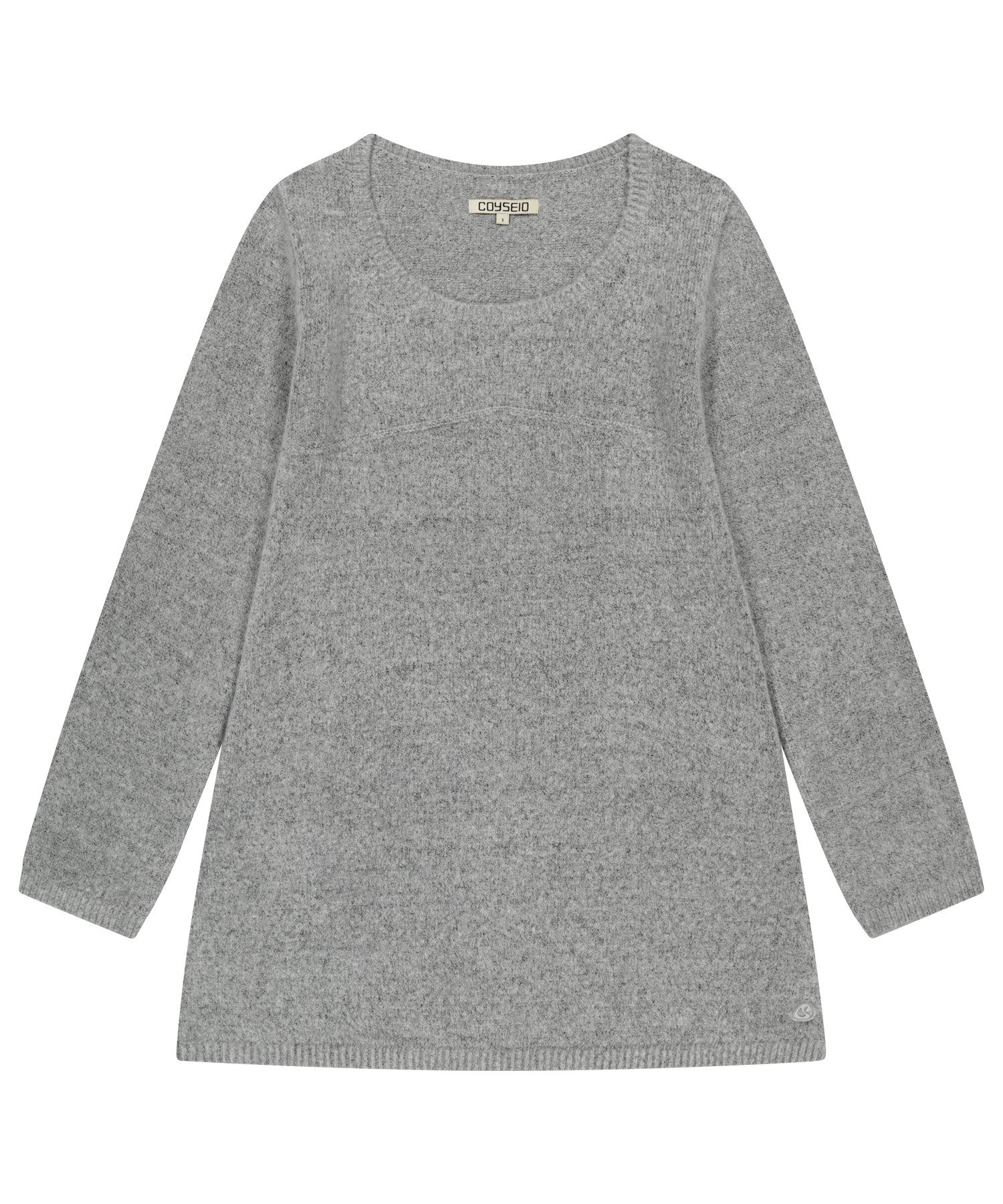 MUSINSA公式 | COYSEIO BOUCLE KNIT ONE PIECE LIGHT GREY