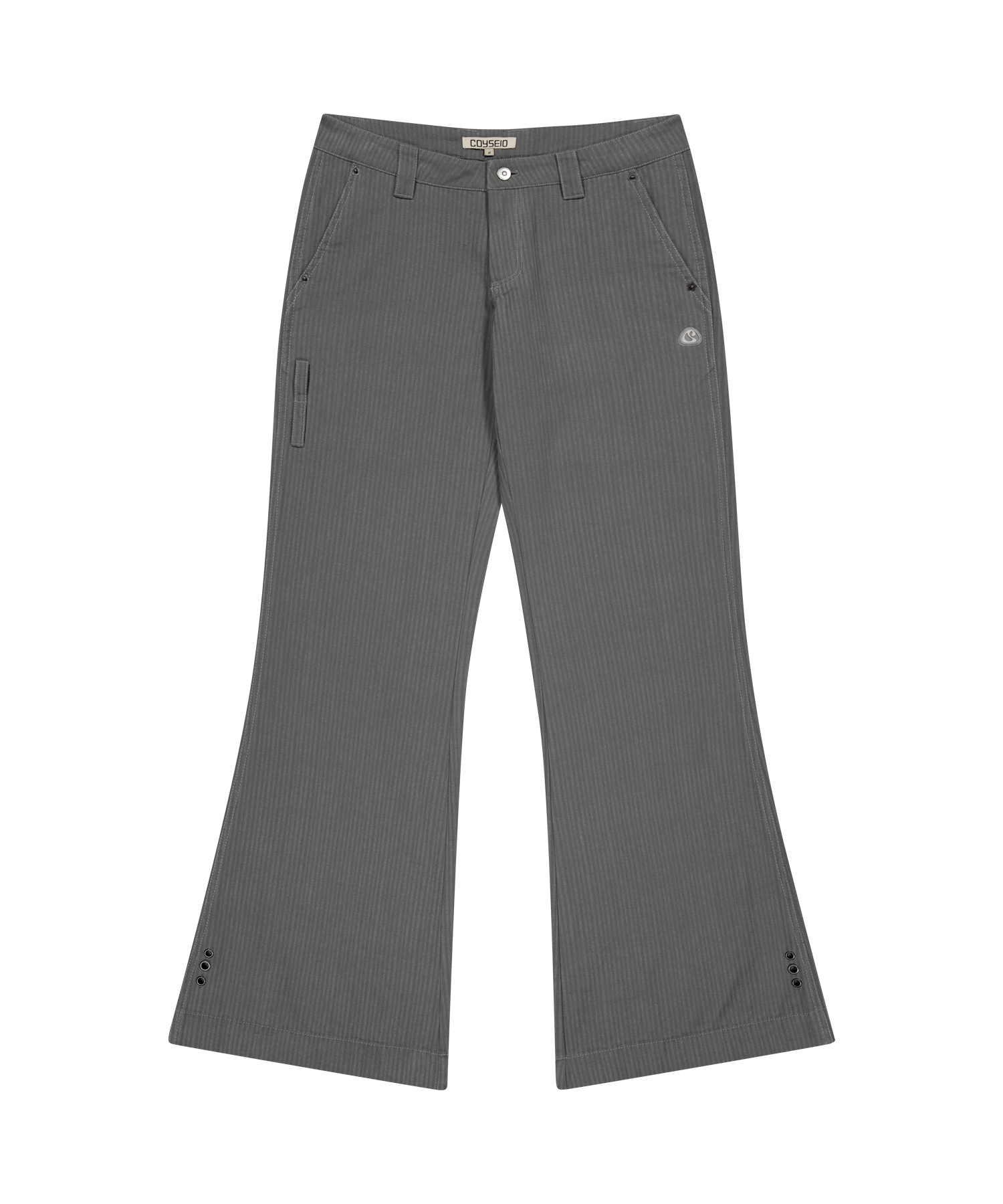MUSINSA公式 | COYSEIO STRIPE LOW RISE PANTS GREY