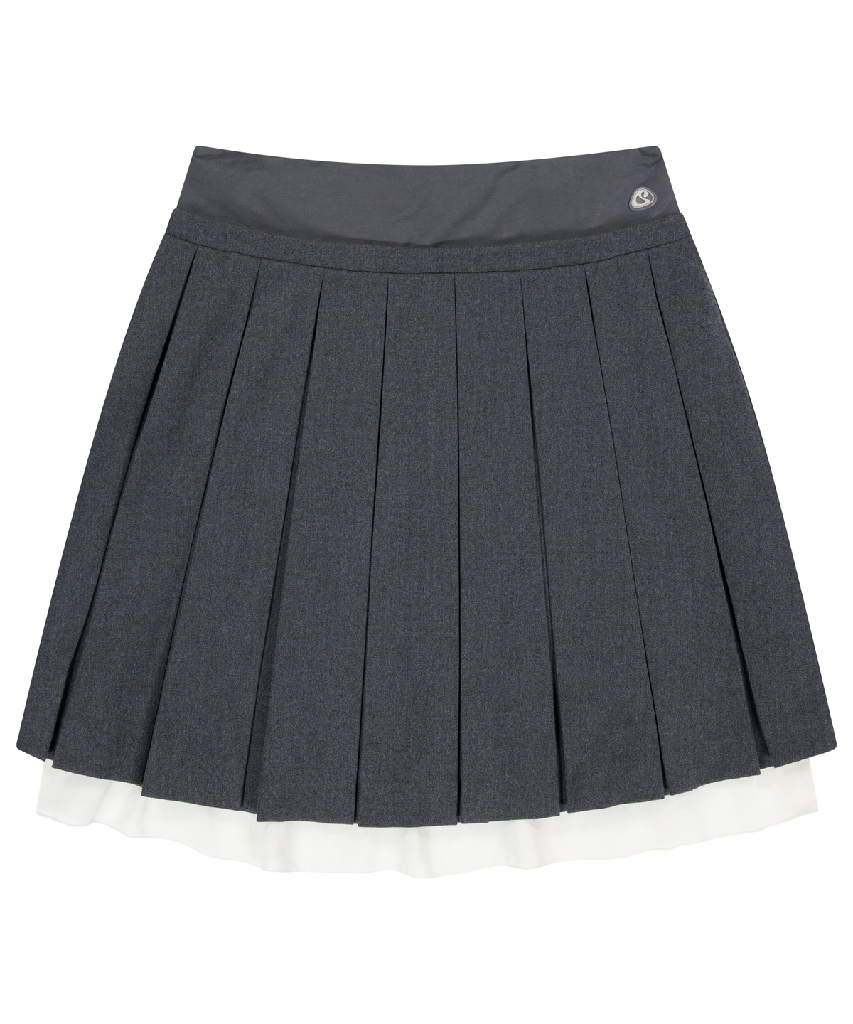 COYSEIO Double Layer Hem Pleated スカート 코이세이오 038(COYSEIO 038) DOUBLE WAISTED PLEATS SKIRT GREY