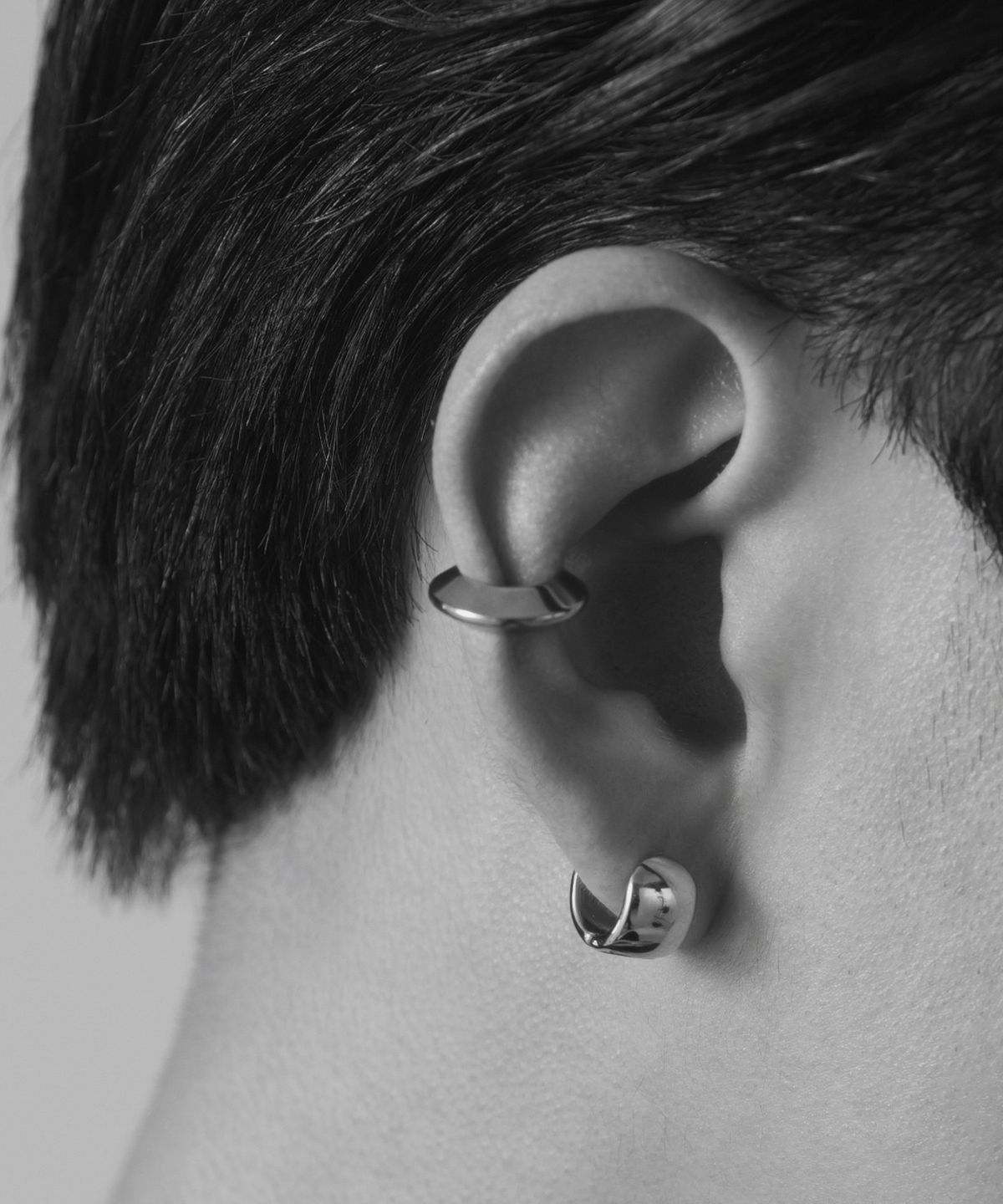 노비스도쿄(NOVICE TOKYO) 디스크 후프 이어 커프[Stainless Steel] Disc Hoop Ear Cuff
