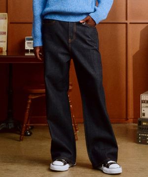 Soft-Flared Denim Pants (INDIGO)