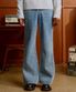Soft-Flared Denim Pants (BLUE)