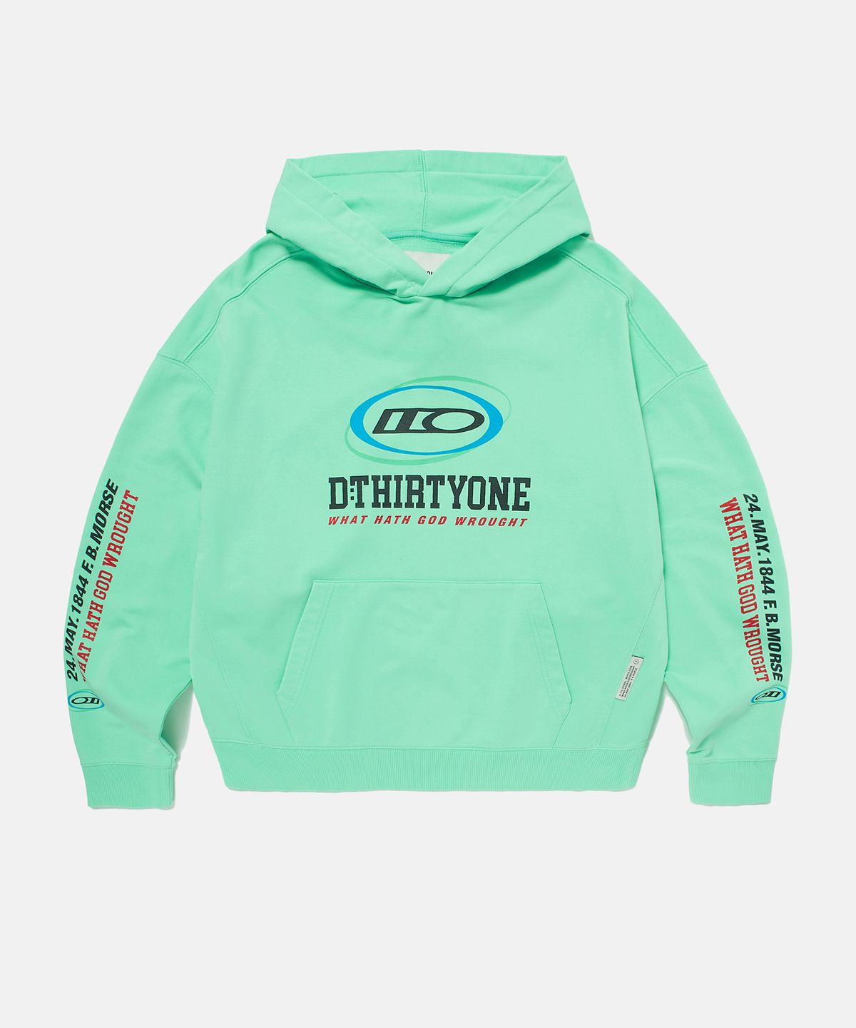 디써티원(DTHIRTYONE) Multi Circle Pigment Hoodie (MINT GREEN)