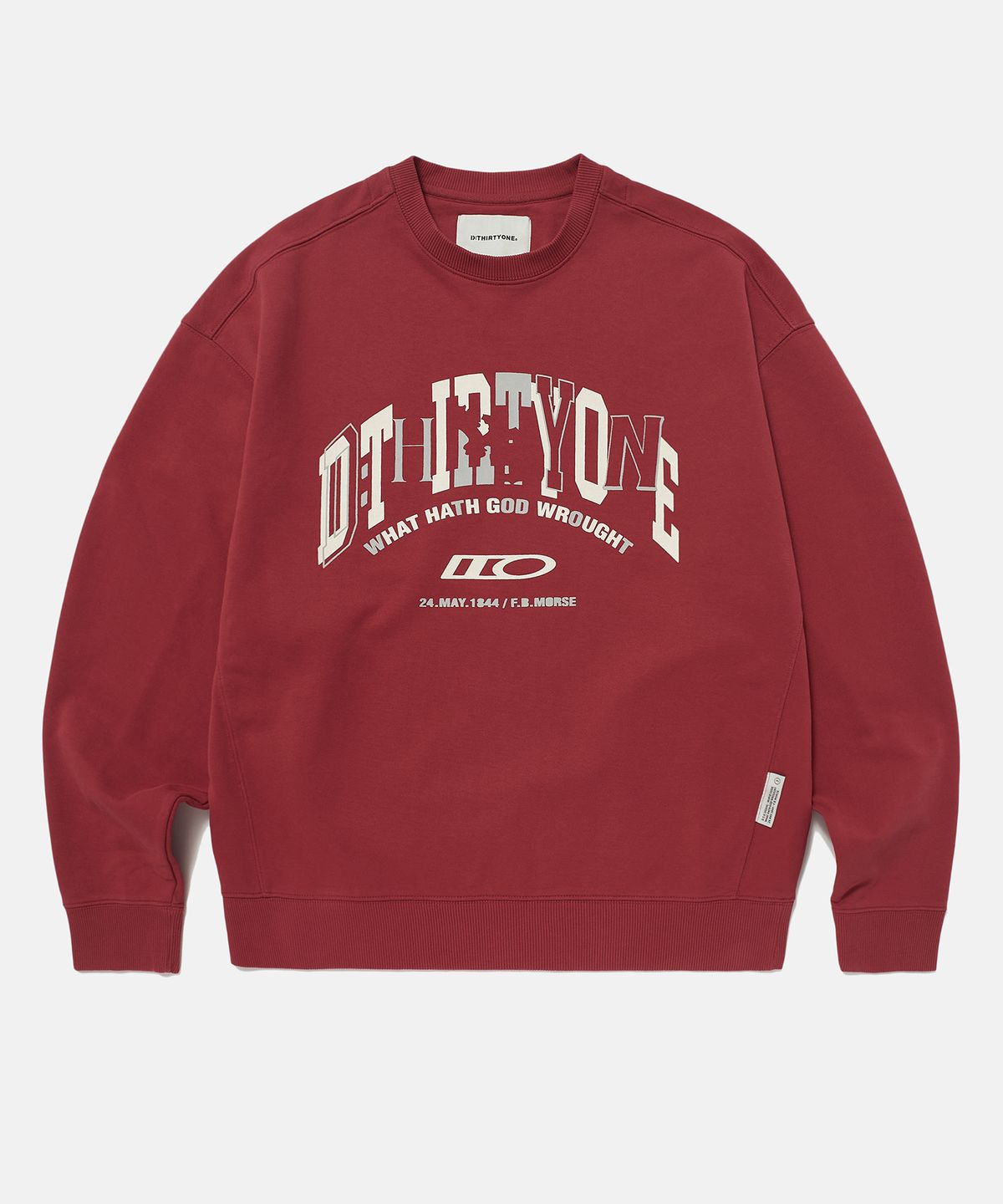 디써티원(DTHIRTYONE) Broken Arch Logo Sweatshirt (RUBY RED)