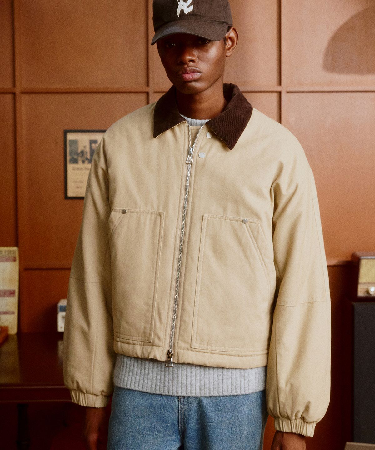 디써티원(DTHIRTYONE) Soft-Canvas Padded Work Jacket (BEIGE)