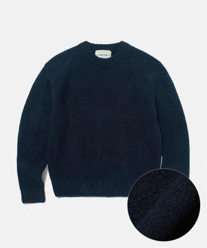 Cozy Hairy Sweater (DARK NAVY)
