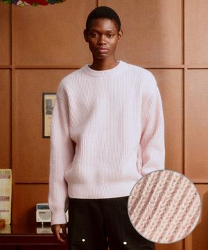 Multi-tweed Sweater (POWDER PINK)