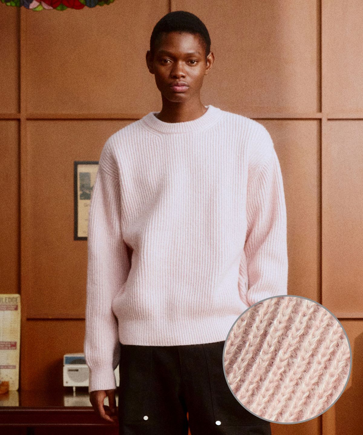 디써티원(DTHIRTYONE) Multi-tweed Sweater (POWDER PINK)