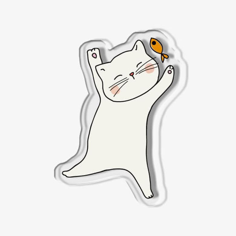 써니 냥이와물고기 아크릴 스마트톡